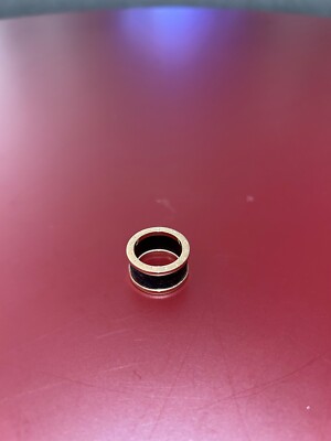 Auth BVLGARI B.Zero1 4-Band Ring - US Size 6 - 18K Gold & Black Ceramic