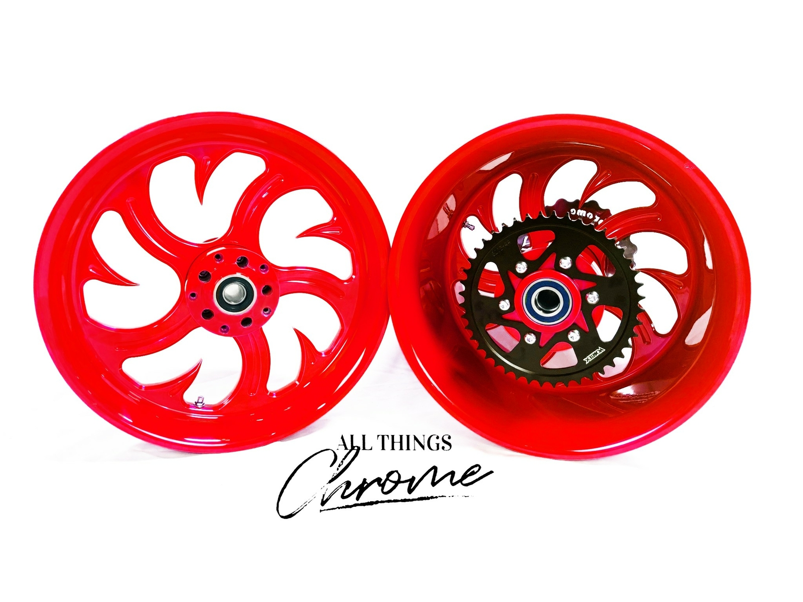 HAYABUSA 300 FAT TIRE CANDY RED SHARK TOOTH WHEELS 1999-2007 SUZUKI HAYABUSA