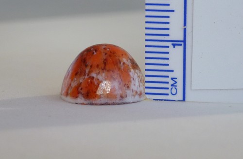 24 Vintage Glass Rhinestones Round Coral Matrix Dome Top FB Germany 15mm H1-3 - Picture 6 of 6