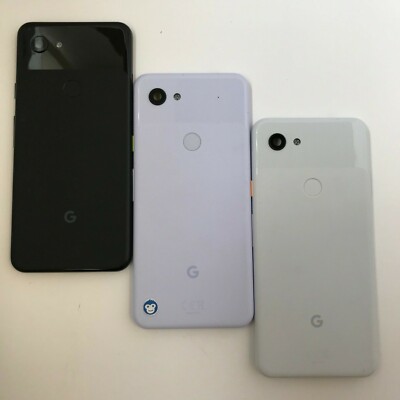 ORIGINAL GOOGLE PIXEL 3A RÜCKSEITE BATTERIE COVER CASE KAMERA OBJEKTIV + FINGERSENSOR