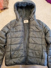 Aritzia Tna Botanie Jacket Puffer Hooded Coat Gray Full Zip Womens Size Small