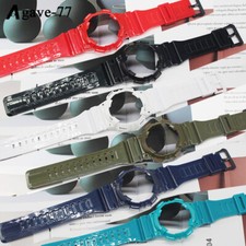 Glossy Rubber Strap Protective Case For Casio AQ-S810W Watch Band Replacement