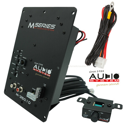 Audio Sytem M350.1D 350 Watt Einbau-Verstärker Digital Endstufe f Aktivsubwoofer