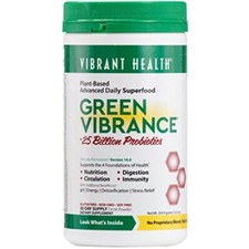Vibrant Health Green Vibrance,Advanced Daily Superfood Vegan D3,30 servings