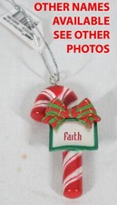 GANZ PERSONALIZED CHRISTMAS CANDY CANE WITH INDIVIDUAL NAMES 2.5  TALL ORNAMENT