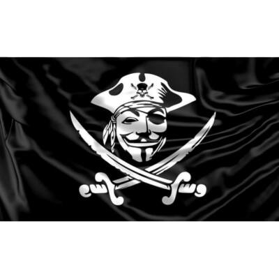 Anonymous Pirate Flagge/Fahne Unikales Design 90x150 cm, Herg. in EU