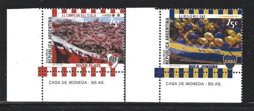 Argentinien 1999 Boca River Fußball Klassiker Komplettsatz postfrisch Seitenecken