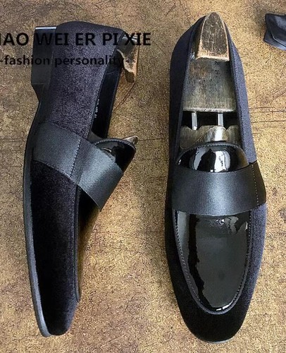 Men Fashion British Round Toe Slip On Loafers Party Leather Dress Business Shoes - 第 4/6 張圖片