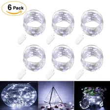 String Lights 6.6ft Each with 20 Mini LEDs on 6.6ft Copper Wire Light pack of 6