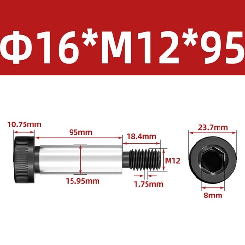 Grade 12.9 Legierter Stahl Sechskantschraube erhöhte Schulter gleiche Höhe Begrenzungsschraube M5 - Bild 172 von 246