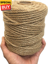 5mm Jute Twine, 328 Feet Braided Natural Jute Rope, Heavy Duty and Thick Twine R
