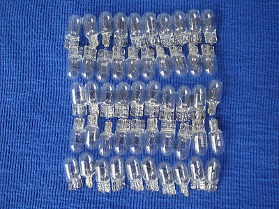 50PCS NEW CLEAR 194 MINI 12V  INSTRUMENT PANEL  BULB LAMP