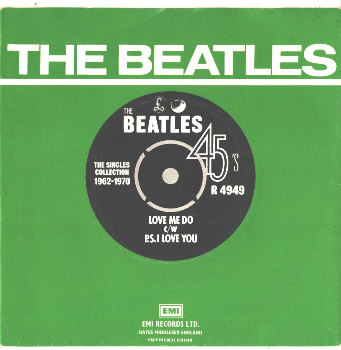 稀少1stシングル両面1桁！BeatlesビートルズLove Me Doレコード Love Me Do (2009年リマスター仕様/モノラル/7インチシングルレコード