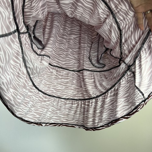 Exotica Exoticathletica Boss Bish Midi Dress S-M (4-12) Brown White Zebra Animal - Picture 8 of 10
