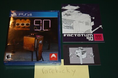 Factotum 90 (Playstation 4 PS4) NEW SEALED W/CARDS, LIMITED RUN GAMES #122 MINT!