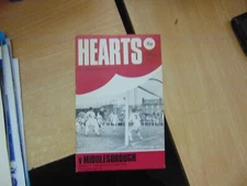 Friendly 1978/9 Hearts v Middlesbrough