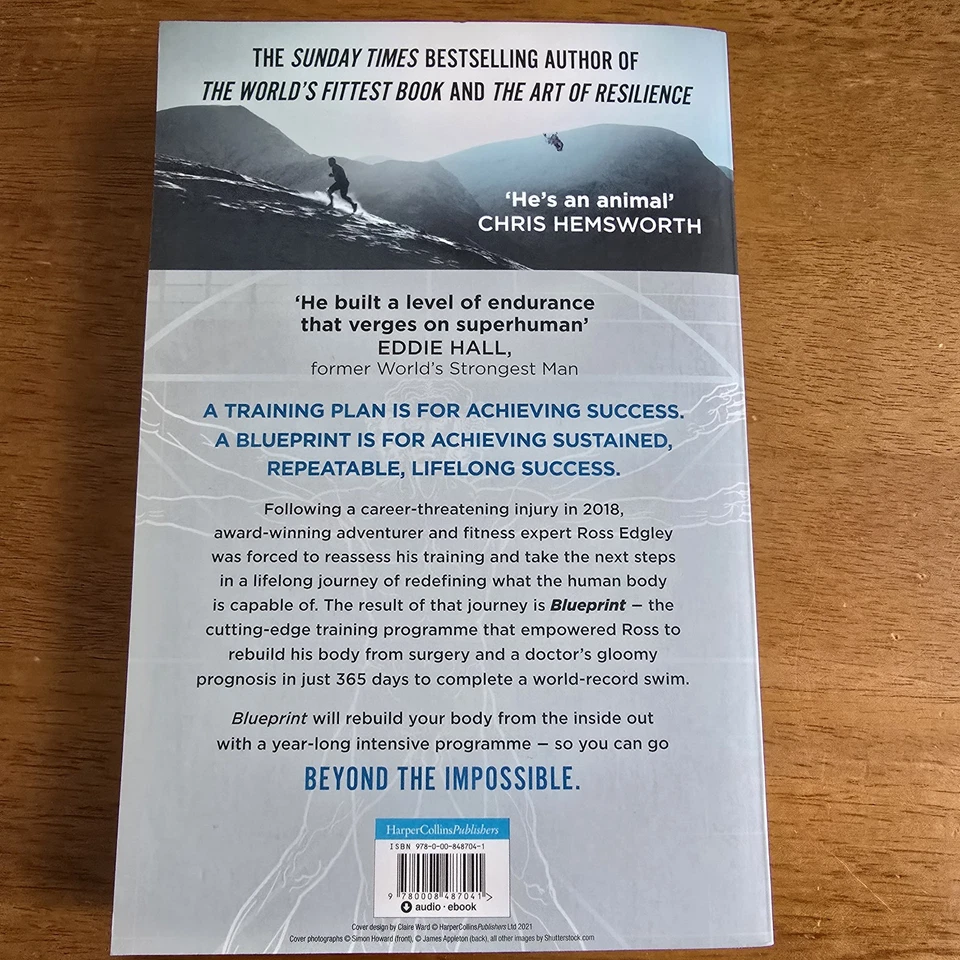 Blueprint By Ross Edgley Paperback Book Health Exercise Program Extreme Sports - Image 2 of 4
