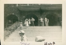 1943 WWII US Army Motor Pool GI's Hilo Hawaii Photo #13 me May Lei Day at school