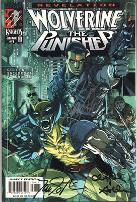 WOLVERINE PUNISHER REVELATION #1 DYNAMIC FORCES SIGNED x3 DF COA MARVEL COMICS