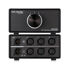 3-IN-1-OUT XLR Audio Switch ; Balanced Audio Converter ; 3-Way Stereo Passive...