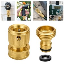 3/4"Garden Hose Quick Connector Water SOLID BRASS Female Male Connect Set US