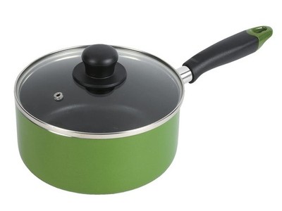 Pearl Metal Wako Trading 18Cm Saucepan With Glass Lid, Non-Stick Coating, Ih , _