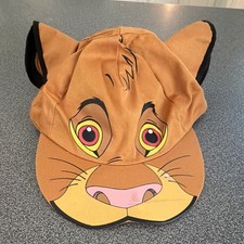 Vintage Disney Lion King Simba Hat Goofys Hat Co Made in USA Orange 90s YOUTH