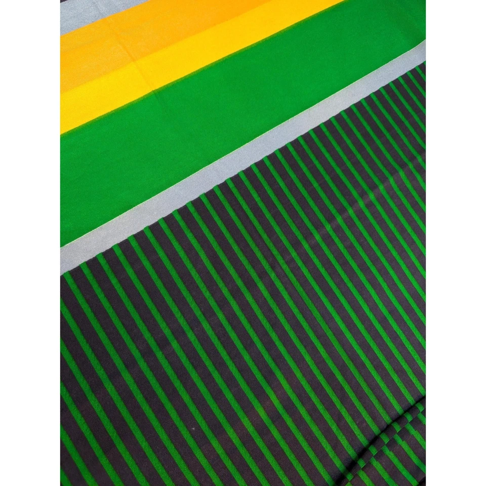 Vintage Sewing Material Fabric Rainbow Stripe 80's Lightweight Knit 4 Yards - Image 4 of 4