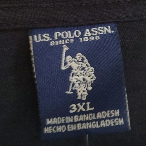 Brandneu US Polo Assn schwarz 3XL 100 % Baumwolle Herren Langarm T-Shirt - Bild 4 von 4