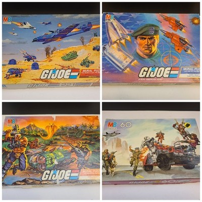 VINTAGE Hasbro 1980's G.I. JOE Puzzles Set Of 4 Puzzles READ