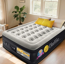 Image of OlarHike Double Airbed Inflatable Mattress with Built in Pump 135 x 190 x 46cm