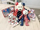 ~Vintage Ty 3 Beanie Baby,Buddy, Teenie ~American Bears all new great tags Lot
