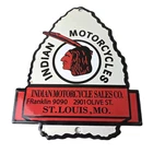 Vintage Indian Motorcycles Sign - Arrow Head Porcelain Gas Pump Sales Sign