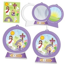 Easter He is Risen Scene Craft Kit, 12Pcs DIY Easter Cross Jesus Resurrection