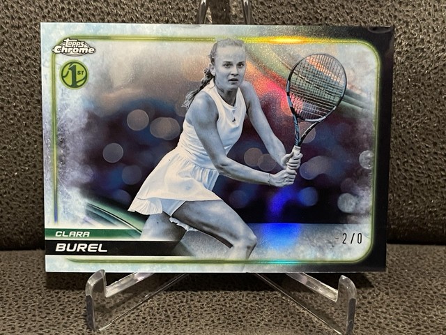 🔥Clara Burel 2025 Topps Chrome Tennis 1st Frozen Fractor SSP -2/0 WTA