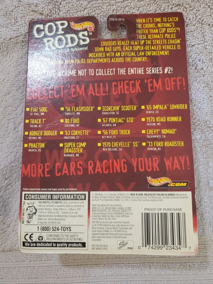 Hot Wheels Cop Rods '33 родстер Ford из серии 1999 - Изображение 2 из 2