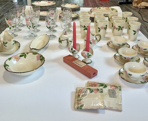 Vintage Franciscan Desert Rose HUGE Lot USA Made Plates Bowls Serving Pieces