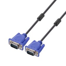 Blue VGA Cable 15 Pin to Plug Computer Monitor Cable Wire Cord 4.9 Feet