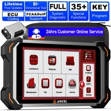 Car OBD2 Scanner Bidirectional Diagnostic Scan Tool ECU Key Coding 35+ Services