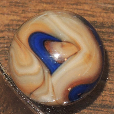 9/16  Killer Ravenswood Blue Flame Raven Marble In Mocha Brown Base ''S'' & Hearts