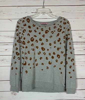 SCOTCH & SODA Women s S Small Gray Animal Print Soft & Cute Rare Sweatshirt Top
