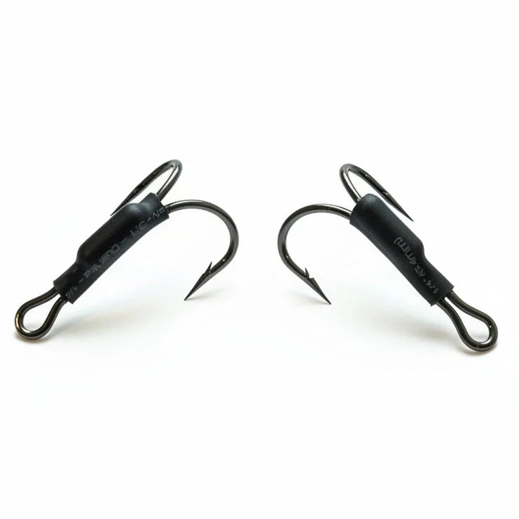 Tungsten Urchin Hooks (2pk) - Weighted Frog Hooks - Double Shank Style