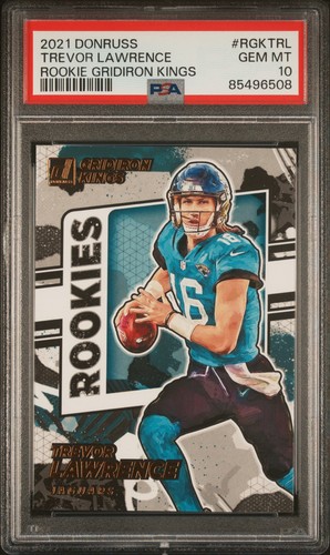 2021 Donruss Rookie Gridiron Kings Trevor Lawrence #RGKTRL PSA 10 GEM Mint - Picture 1 of 2