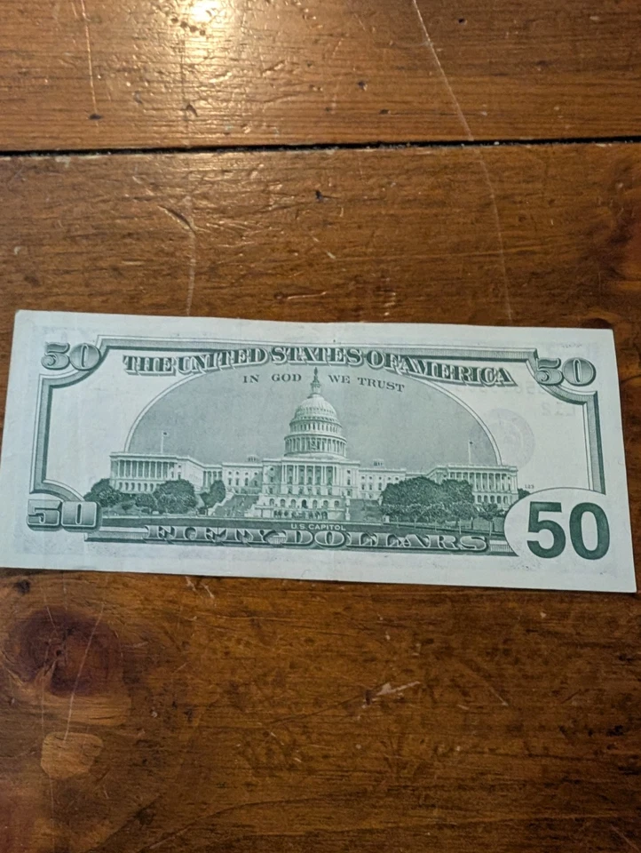 $50 Dollar Bill 1996 Series. Crisp Uncirculated Condition. Must See! - Image 2 of 4