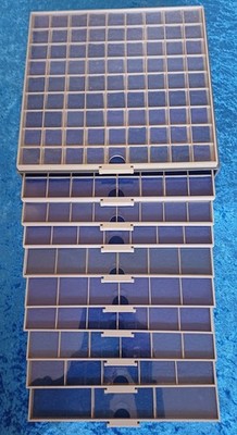 BEBA Münzkasten Maxi gebraucht mit 10 Schubladen,  Filzen und 10 Abdeckplatten. 