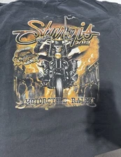 Sturgis 2012 Motorcycle Rally Shirt Mens Size XL Black Hot Leathers Guns Skull