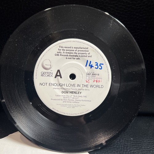 ‘Not Enough Love in the World’ - Don Henley, Vinyl Single Rare Promo ‘84 USA - Picture 6 of 10