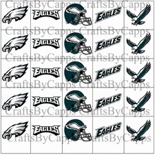 Eagles Waterslide Finger Nail Decals Instructions Bonus (set of 50) KC