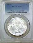 1878-S Morgan Silver Dollar PCGS MS61 Frosty White Just Graded New Holder #A341E