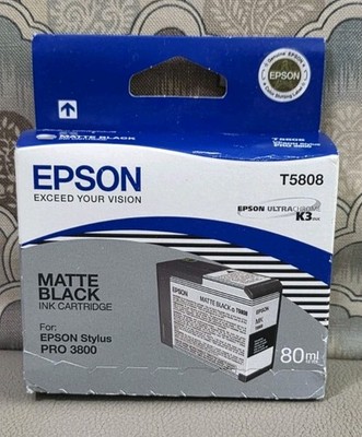 Epson UltraChrome K3 T5808 Matte Black Ink Cartridge for Epson Stylus Pro 3800